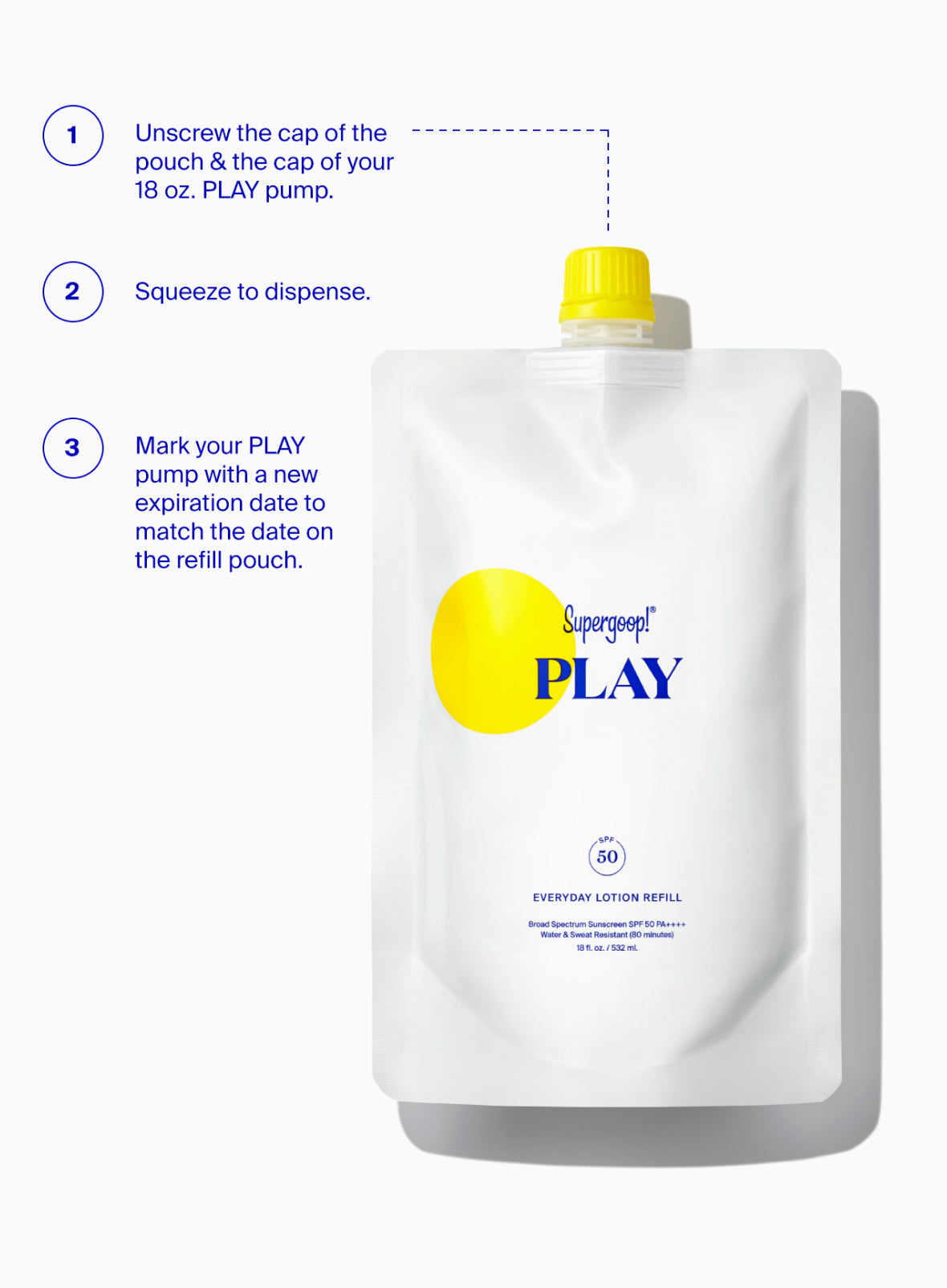 PLAY Everyday Lotion SPF 50 Pump Refill Pouch - Image 6